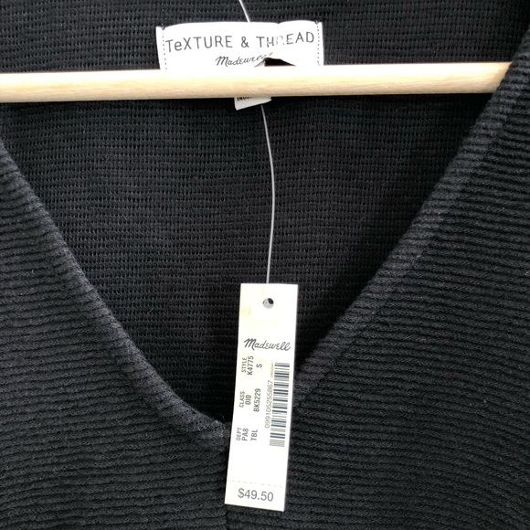 Madewell Texture & Thread Tie Front Top Small NWT - Picture 5 of 7